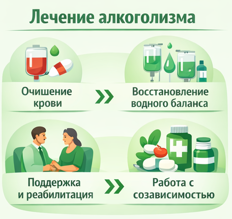 лечение алкоголизма в Чегеме этапы